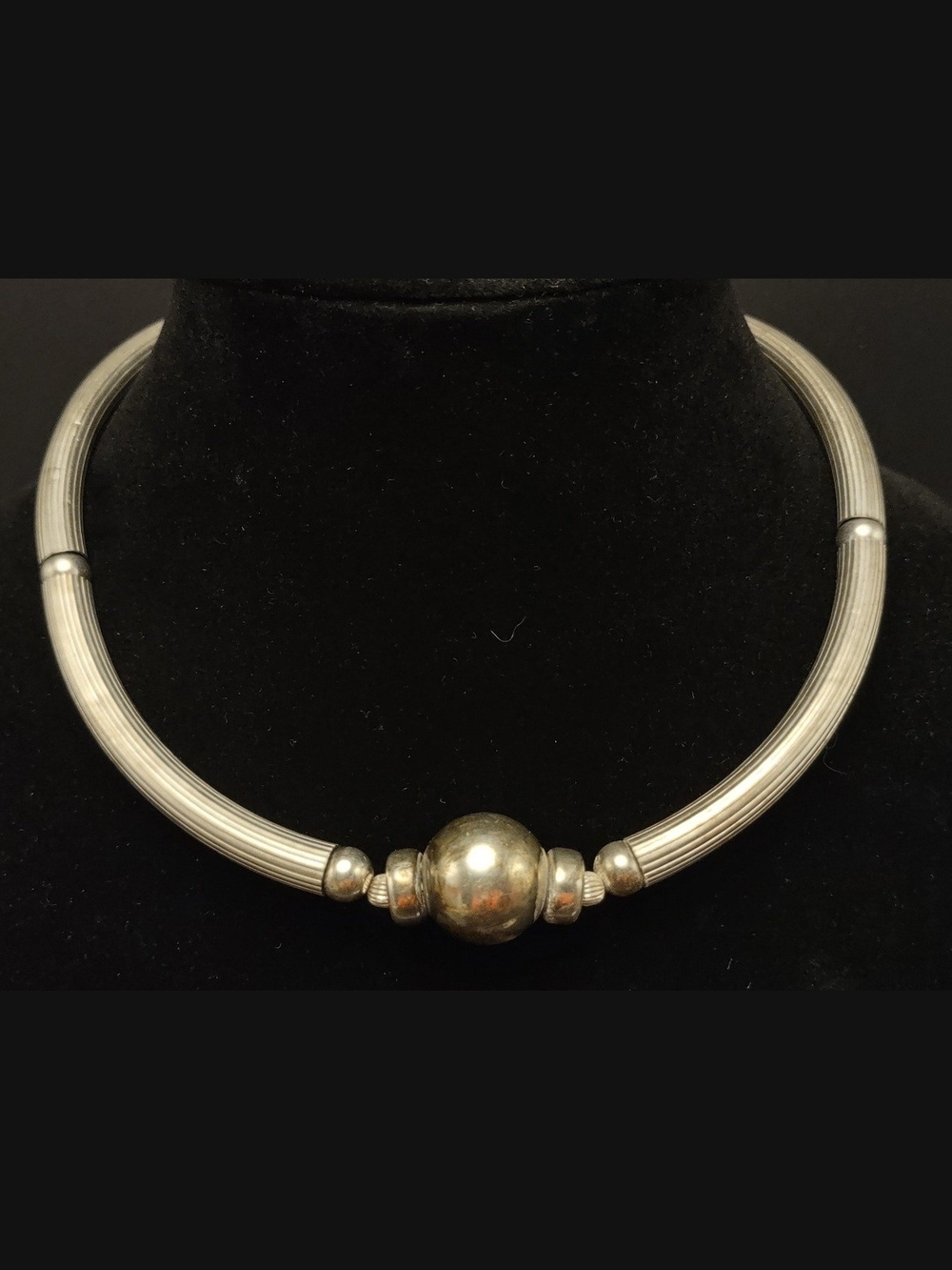 Vintage Nancy & Rice Sterling Collar Necklace 16"